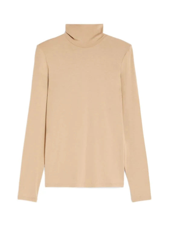 Weekend Long-Sleeve Turtleneck Top Camel